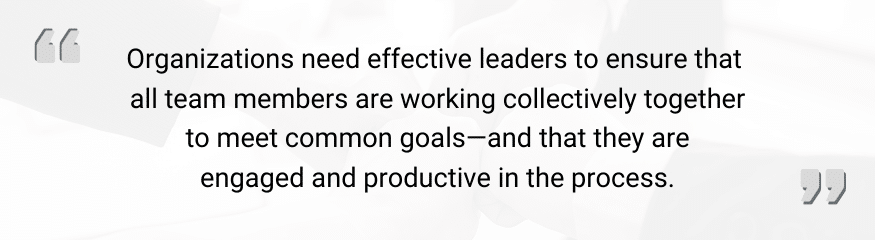 effective leadership quote on productivity